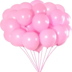 Pink Balloons 12 Inch 100 Pack Light Pastel Pink Latex Party Balloons
