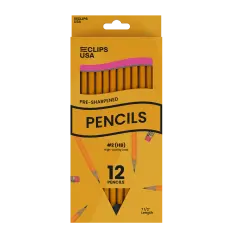 #2 HB Pencils Yellow &ndash; Pre-Sharpened &ndash; 12 Count &ndash; 80 Sets