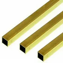 K&S Square Brass Tubes 3/32" diam. 12" length 2 PACK- for hinges and framing #8150