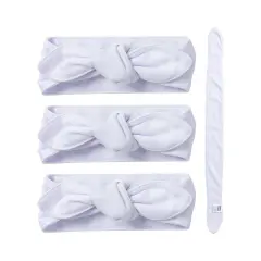 Craft Express 4 Pack Sublimation Baby Headbands &ndash; Soft White Blanks for Infants