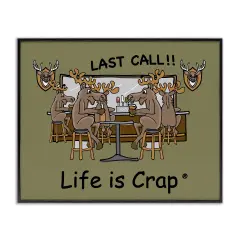 Stupell Industries Last Call at Bar Framed Giclee Wall Art Design by LIC