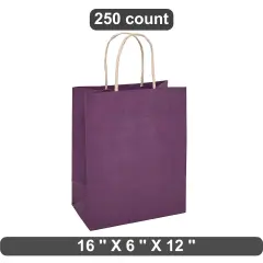 High-Capacity Kraft Shopping Bag 16" x 6" x 12"