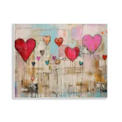 Stupell Industries Modern Floating Hearts Wall Plaque Art Design by LSR Design Studio