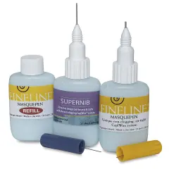 Fineline Masquepen Masking Fluid - Masquepen, Supernib and Refill, Set of 3