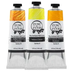 Tusc & Pine Artist Oil Paint - Set of 3, 150 ml, Yellow Colors, 450 ml of Non-Yellowing, Rich & Creamy Consistency, Max Pigment Load, Small Batch Oil Paints Made in the USA for Professional Artists
