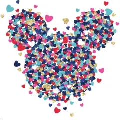 Minnie Mouse Heart Confetti Giant Peel and Stick Wall Decals
