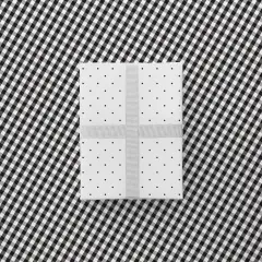 Vintage Black Dot and Gingham Gift Wrap