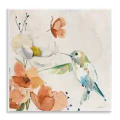 Stupell Industries Cottage Flowers & Bird Wall Plaque Art Design by Carol Robinson