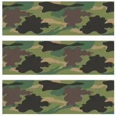 Army Green Camouflage Edible Cake Side Border