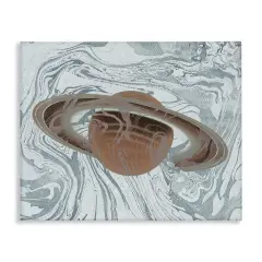 Stupell Industries Marble Pattern Planet Canvas Wall Art Design by Daphne Polselli