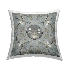 Asian Inspired Garden Decorative Printed Throw Pillow Design by Ani Del Sol, 18 x 7 x 18