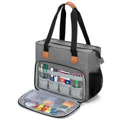 Embroidery Project Carrying Bag, Embroidery Kits Storage Bag (Bag Only), Gray