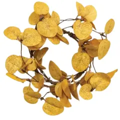 Penny Leaf Candle Ring Yellow