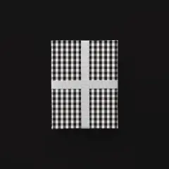 Black Vintage Gingham Gift Wrap