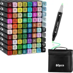 80 Color Alcohol Marker Pens Set