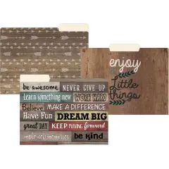 Farmhouse Chic File Folders, Letter Size, Pack of 12