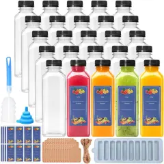 25pcs 16oz Juice Bottles with Lids