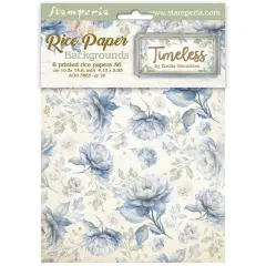 Stamperia Rice Paper Backgrounds A6 8/Pkg -Timeless