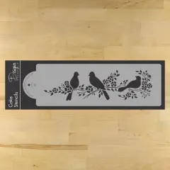 Love Birds Cake Stencil Side | C777 by Designer Stencils | Cake Decorating Tools |