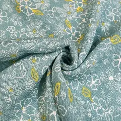 1 Yard Sage Green Rayon Crinkle Fabric Lightweight Soft Textured Apparel Material 50/52 Inch Width