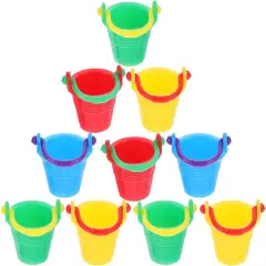 10pcs - Mini Plastic Beach Pail