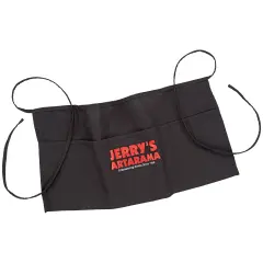 Jerry's Artarama Waist Apron for Art Supplies - Black Tie-Back Half-Apron with 3 Large Pockets, 24" W x 11-1/2" D, 45% Polyester, 55% Cotton, Machine Washable, Studio & Workshop Use