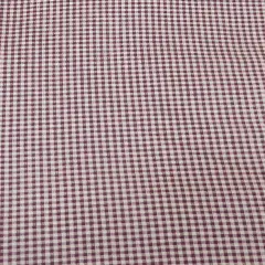 Brown and White Check Cotton Fabric by the yard