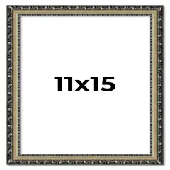 11x15 Museum-Quality Picture Frame with UV-Resistant Acrylic & Acid-Free Backing, Available in 4 Finishes - Gold, Silver, Bronze, and Black
