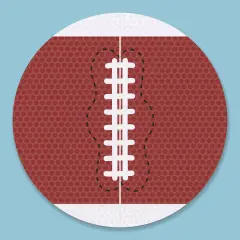 Big Dot of Happiness 25 Ct Football Drink Coasters, 4-Inch Disposable Round Paper Coasters for Birthday Party, Cocktail Table Decor for Bar Drinks