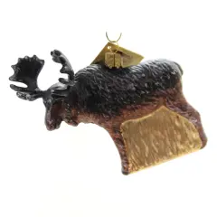 Old World Christmas 4.0 Inch Vintage Moose Tree Ornament , Woodland Forest Friend Brown