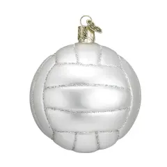 Old World Christmas 3.25 In Volleyball Christmas Tree Ornament , Sports Ornament White