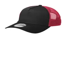 New Era&reg; Snapback Trucker Cap Black/ Scarlet