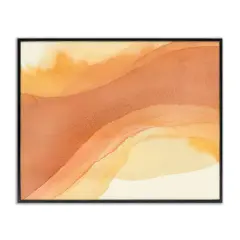 Stupell Industries Splashed Orange Movement Framed Giclee Wall Art Design by Grace Popp
