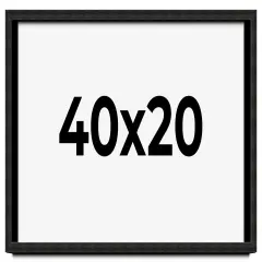 Panoramic Barnwood Shadow Box Black Picture Frame - UV Acrylic, Backing, Hanging Hardware