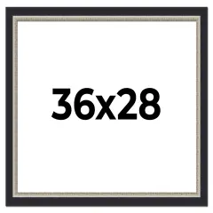 Embellished Black Picture Frame - UV Acrylic, Backing Board, Hanging Hardware Included