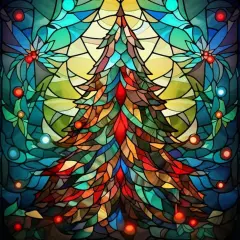 Christmas Tree Diamond Painting Kits 5D Diamond Painting (12x12inch)
