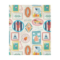Universal Jaws Silk Touch Throw Blanket Jaws Post Stamps