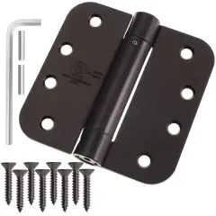 Cauldham (2 Pack) Heavy-Duty 4" Self-closing Spring Door Hinge with 5/8" Radius Corners, UL Listed