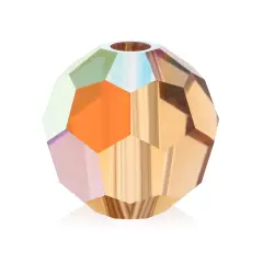 Preciosa 4mm Czech Glass Faceted Round Beads 40 Pieces Lt Colorado Topaz AB