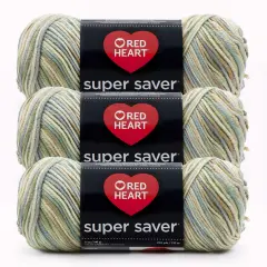Red Heart Super Saver Yarn 24 Pack-Aspen Print