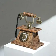 Decorative Vintage Telephone - Tabletop Object - 9.5"x6"x9.7"