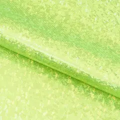 Shattered Glass Foiled Spandex Fabric Lime/Gold