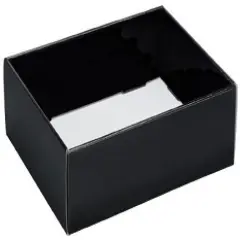 Pack/6: Black Decorative Trays - 12 x 9 x 3"