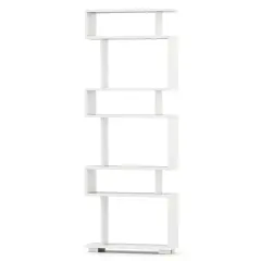 6-Tier Bookcase with Anti-Tipping Kit White