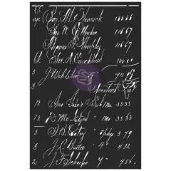 Finnabair Stencils - Calculations - 1 piece, 6"x9"- Laser cut on 16 mil Mylar plastic 