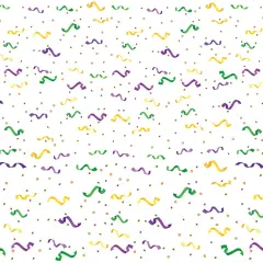 6 Pack Bulk Mardi Gras Confetti/Serpentine Border Trim