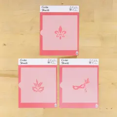 Mardi Gras Masks 3 Piece Cookie Stencil Bundle