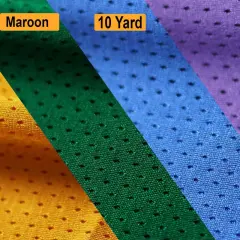 Pro Brite Mesh Fabric 100% Polyester, Breathable Activewear Mesh for Sports & Fashion Projects 58/60" Wide Maroon