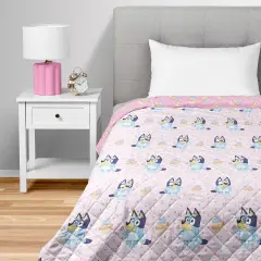 Bluey Quilted Throw Blanket Cupcake Stars