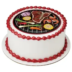 Grill Top with Food PhotoCake&reg; Edible Cake Topper Icing Image,